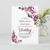 オールインワンピ素朴ンクフローラ結婚式招待状 招待状 (スタンド正面)