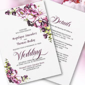 オールインワンピ素朴ンクフローラ結婚式招待状 招待状