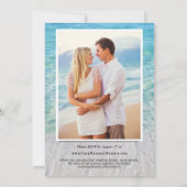 オールインワンフォトシーサイドサンディビーチシーガラス 招待状 (裏面)