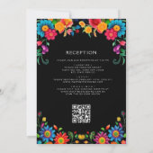 オールインワンフローラカラフルメキシコ結婚ンFiesta 招待状 (裏面)