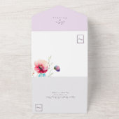 オールインワンフローラ水彩ウェディング招待 オールインワン招待状 (外側)