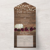 オールインワンブルゴーニュパンプキン素朴結婚式招待 オールインワン招待状 (内側)