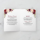 オールインワンブルゴーニュフローラ結婚式招待状 カード (内部)
