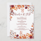 オールインワンブルゴーニュ秋ラブフローラ結婚ズ 招待状 (裏面)