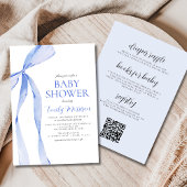 オールインワンブルーウォーター色のボーイボーイベビーシャワー 招待状