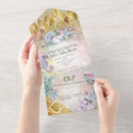 オールインワンベビーシャワー招待状デザイン オールインワン招待状