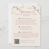 オールインワンベビー開花QRコードシャワー招待状 招待状 (裏面)