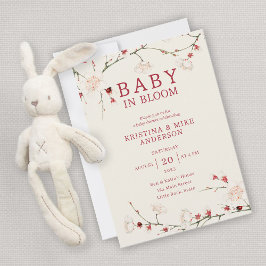 オールインワンベビー開花QRコードシャワー招待状 招待状