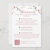 オールインワンベビー開花QRコードシャワー招待状 招待状 (裏面)