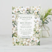 オールインワンホワイトラン結婚式招待状 招待状 (スタンド正面)