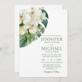 オールインワンホワイトラン結婚式招待状 招待状 (正面/裏面)