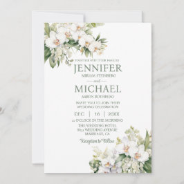 オールインワンホワイトラン結婚式招待状 招待状