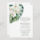 オールインワンホワイトラン結婚式招待状 招待状 (正面/裏面)