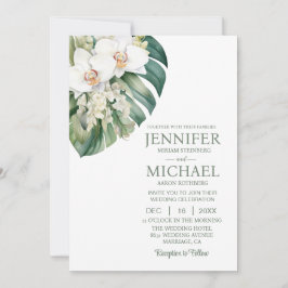 オールインワンホワイトラン結婚式招待状 招待状