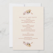 オールインワンボ素朴ホフローラ秋秋の結婚式 招待状 (裏面)