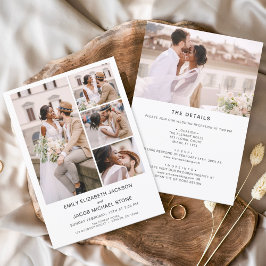 オールインワンミニマリスト写真ホワ結婚イト 招待状