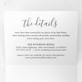 オールインワンミニマル結婚リストの3倍招待状 三つ折り招待状 (内部最初)