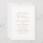 オールインワンミニマル金ゴールド結婚式招待状 招待状 (正面)