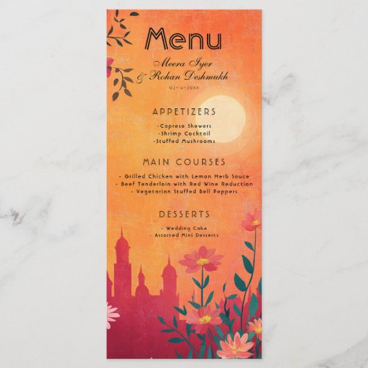 オールインワンメニュー+ドリンクサンセットセレナーデペデスタル メニュー (正面)