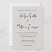 オールインワンモダンスクリプ結婚ト 招待状 (正面)