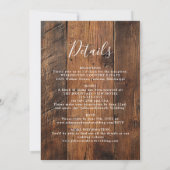 オールインワンモダンバ素朴ンの木結婚材 招待状 (裏面)