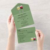 オールインワンモダンボホアーチカップルのワ結婚イン オールインワン招待状 (貼ってはがせる)