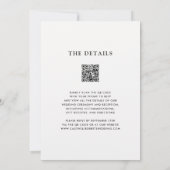 オールインワンモダンボホムドロッ結婚クスモノグラム 招待状 (裏面)