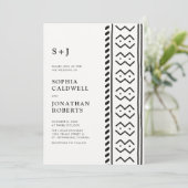 オールインワンモダンボホムードクロス結婚モノグラム 招待状 (スタンド正面)