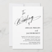 オールインワンモダンミニマル白黒結婚ズ 招待状 (正面)