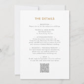 オールインワンモノグラムヴィンテージ結婚フローラ 招待状 (裏面)