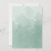 オールインワンモノグラム淡い色のグリーンウォーター結婚カラー 招待状 (裏面)