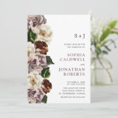 オールインワンモノグラムMoodyフローラ縁ど結婚の 招待状 (スタンド正面)