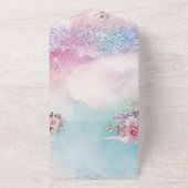 オールインワンユニコーン誕生日招待状 オールインワン招待状 (外側)