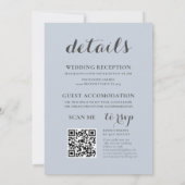 オールインワンユーカリフローラダスティブルー結婚ズ 招待状 (裏面)