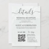 オールインワンユーカリプタスセージ結婚グリーン 招待状 (裏面)