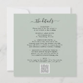 オールインワンユーカリプトゥスホワイトセージ結婚スクエア 招待状 (裏面)