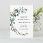 オールインワンユーカリ植物学結婚式招待状 招待状 (スタンド正面)
