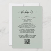 オールインワンユーカリ金ゴールドメタリック結婚セージ 招待状 (裏面)