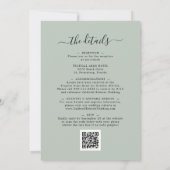 オールインワンユーカリ金ゴールドメタリック結婚セージ 招待状 (裏面)