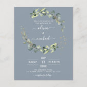 オールインワンユーカリQRコード結婚式招待状 (正面)