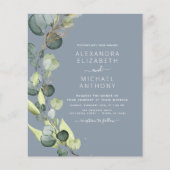 オールインワンユーカリQRコード結婚式招待状 チラシ (正面)