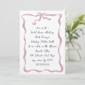 オールインワンロマンチック弓手書きブライダルシャワー 招待状 (スタンド正面)