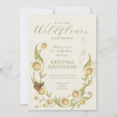 オールインワンワイルドフラワーデイジーベビーシャワー招待状 招待状 (正面)