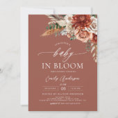 オールインワンワイルドフラワーベビーで開花秋のシャワー 招待状 (正面)