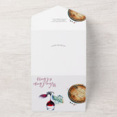 オールインワンワインブライダルシャワー招待状 オールインワン招待状 (外側)