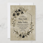 オールインワンヴィンテージひまわりフローラ 招待状 (正面)