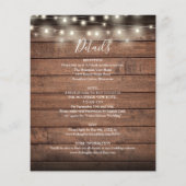 オールインワン予算ラスティックウェディング招待状 (裏面)