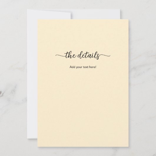 オールインワン我々はフォーエバービーチヤシの木に決めた 招待状 (裏面)