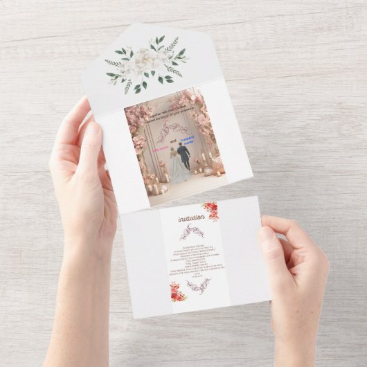 . オールインワン招待状 (貼ってはがせる)