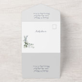 オールインワン招待状、紙：マット、エンベロープ：いいえ オールインワン招待状 (外側)